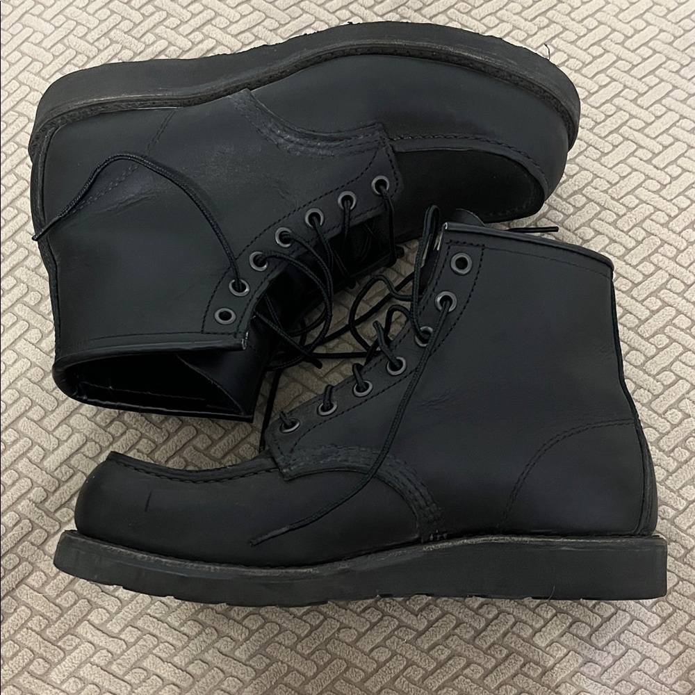 Red Wings Classic Moc Black Leather Men's Boots